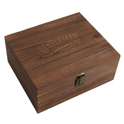 Coffret Whisky 10 Pièces "gentleman" 21cm Marron
