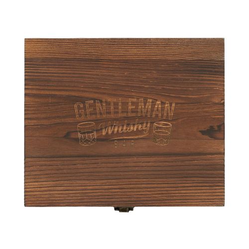 Coffret Whisky 10 Pièces "gentleman" 21cm Marron