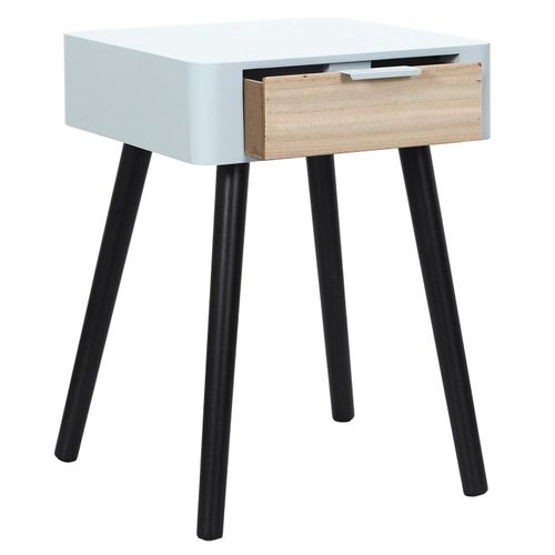 Table De Chevet 1 Tiroir "bois" 48cm Gris