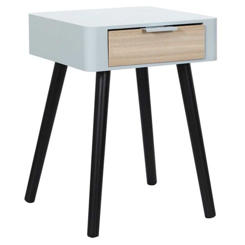 Table De Chevet 1 Tiroir "bois" 48cm Gris