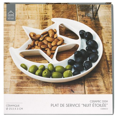 Plat De Présentation "nuit Étoilée" 25cm Blanc