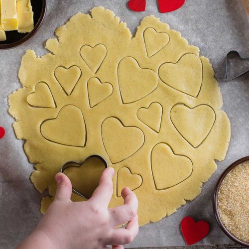 Lot De 5 Emporte-pièces En Inox "cœur" 9cm Argent