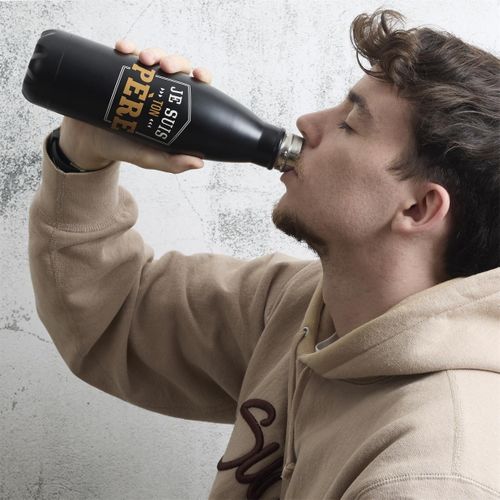 Bouteille Isotherme En Inox "je Suis Ton Père" 50cl Noir