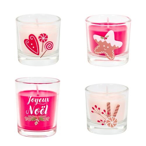 Calendrier De L'avent 24 Bougies Parfumées "ginger" 30cm Marron