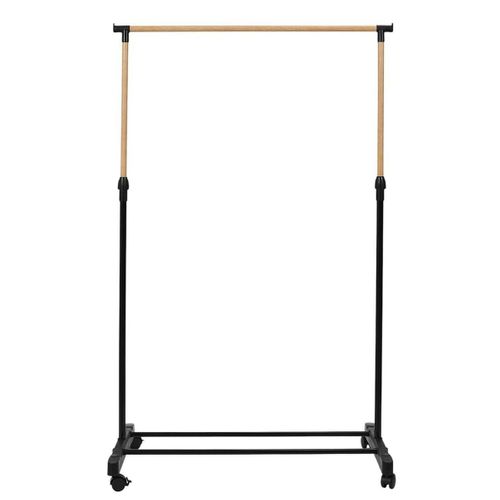 Portant à Vêtements Ajustable "effet Bois" 160cm Noir