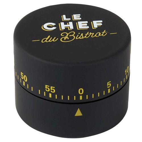 Minuteur Mécanique "bistrot" 5cm Noir