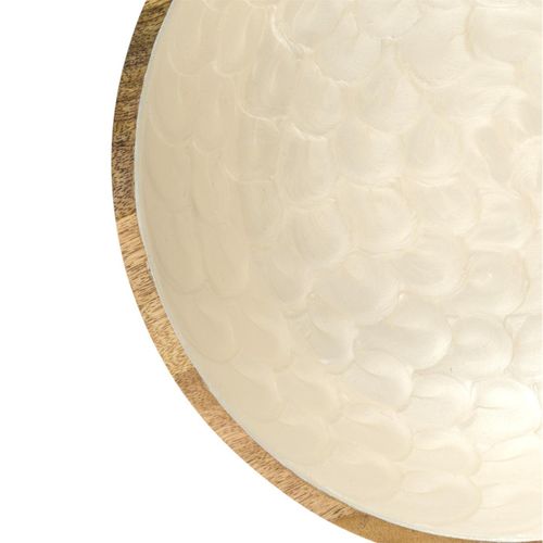 Saladier En Bois "nerina" 33cm Beige