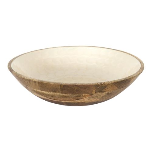 Saladier En Bois "nerina" 33cm Beige