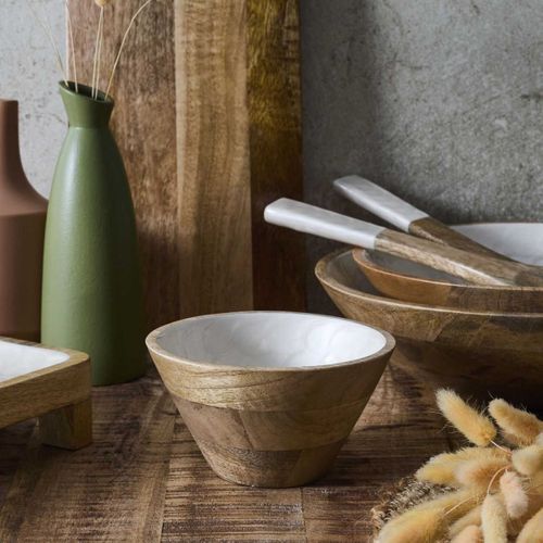 Coupelle En Bois "nerina" 15cm Beige