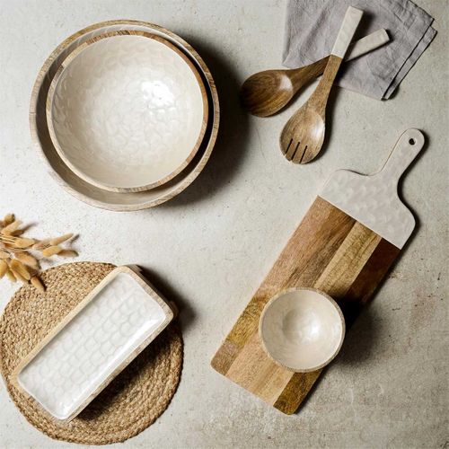 Coupelle En Bois "nerina" 15cm Beige