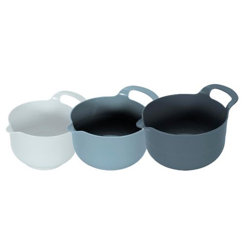 Lot De 3 Bols Pâtissiers "mélangeur" 18cm Bleu