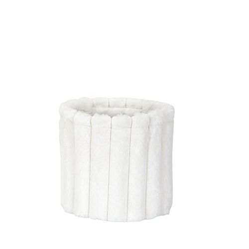 Lot De 3 Paniers De Rangement "effet Fourrure" 30cm Blanc