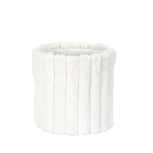 Lot De 3 Paniers De Rangement "effet Fourrure" 30cm Blanc
