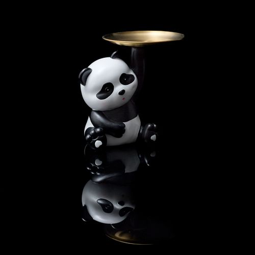 Vide-poche Statue Panda "kawaii" 20cm Noir et Blanc
