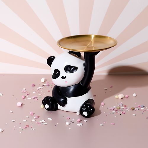 Vide-poche Statue Panda "kawaii" 20cm Noir et Blanc