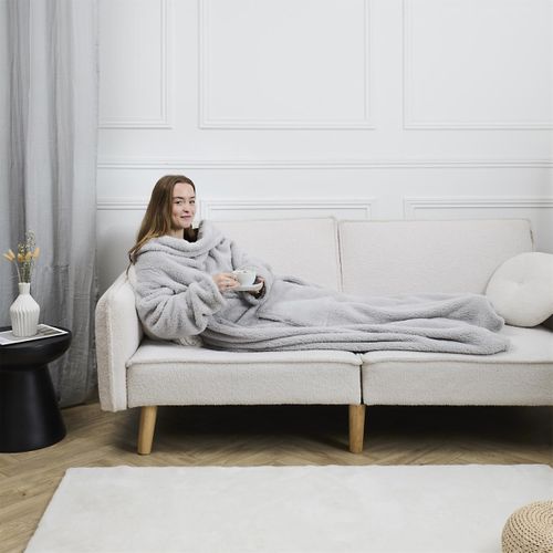 Plaid à Manches En Polyester Ultra Doux