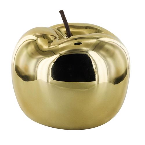 Pomme Déco à Poser "golden" 13cm Doré