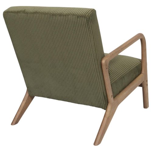 Fauteuil Côtelé Design "scott" 75cm Vert