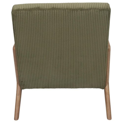 Fauteuil Côtelé Design "scott" 75cm Vert