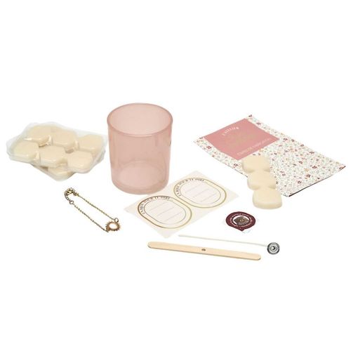 Coffret Bougie Bijou à Confectionner "diy" 20cm Rose et Oud
