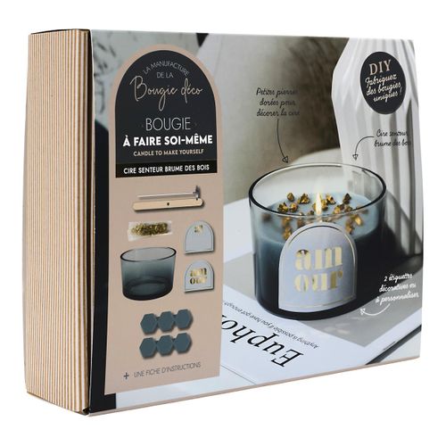 Coffret Bougie Pierre à Confectionner "diy" 20cm Brume Des Bois