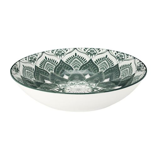 Service De Table 12 Pièces "mandala" 27cm Vert