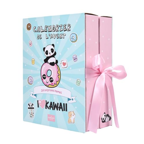 Calendrier De L'avent 24 Bougies et Surprises "kawaii" 25cm Multicolore
