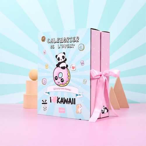 Calendrier De L'avent 24 Bougies et Surprises "kawaii" 25cm Multicolore