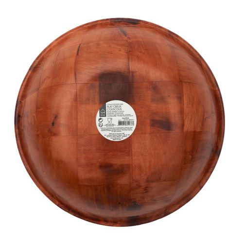 Saladier Creux En Bois "couscous" 35cm Marron