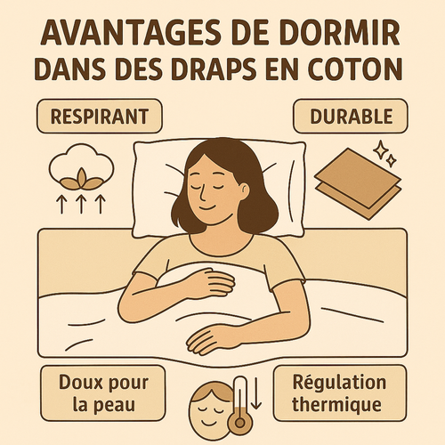 Parure Coton 240/260 Blanc - Drap 180/200 + 2 Taies Oreiller 50/70 Cm