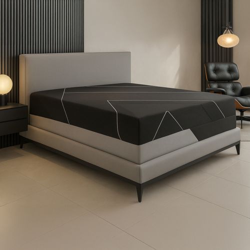 Matelas 200x200 Cm  - Matelas Hybride : Accueil Mémoire De Forme, Mousse Bambou Et Ressorts Ensachés