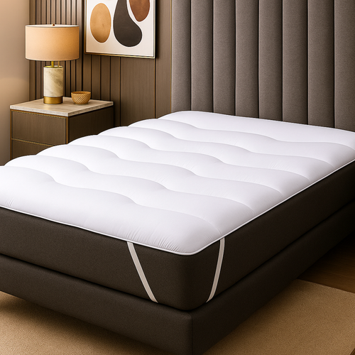 Surmatelas 180x200 Cm - Protège Matelas Microfibre - Aération Optimisée Et Sangles De Maintien