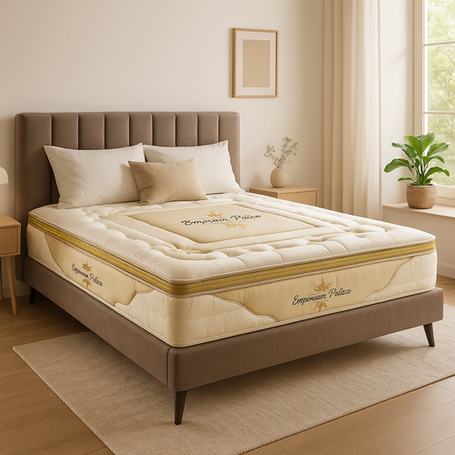 Matelas Ressorts ensachés 90x190 Cm - EMPORIUM PALACE - 26 Cm Épaisseur - Accueil Mémoire De Forme