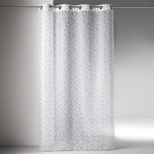 Voilage Imprimé Brillant - 140x240 Cm - Blanc