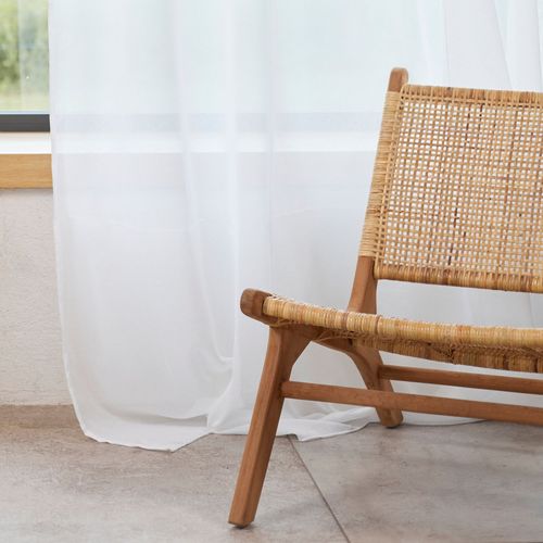 Voilage Uni Sablé Et Plombé - 360x240 Cm - Blanc