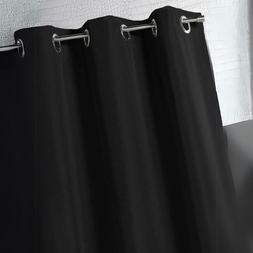 Rideau D'extérieur En Tissu Déperlant - 140x260 Cm - Noir