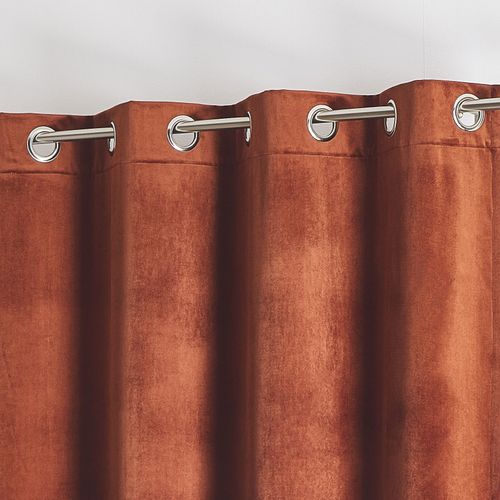 Rideau En Velours Feutré Uni - 135x260 Cm - Cuivre
