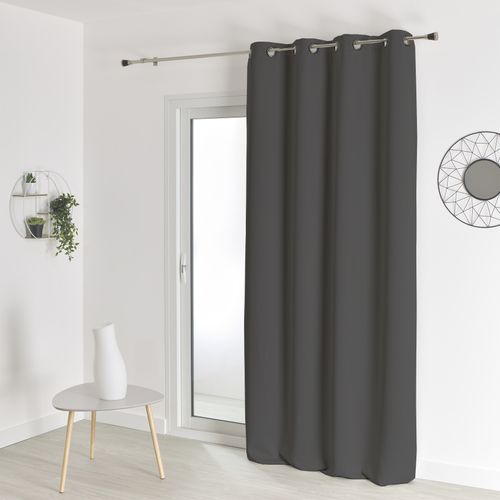 Rideau Occultant Ignifugé Non Feu M1 - 140x260 Cm - Gris Foncé