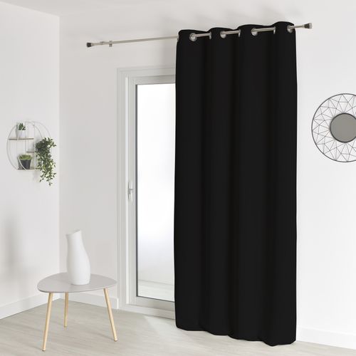 Rideau Occultant Ignifugé Non Feu M1 - 140x260 Cm - Noir