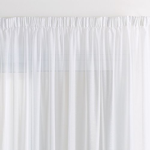 Voilage Uni Sablé Et Plombé - 300x245 Cm - Blanc