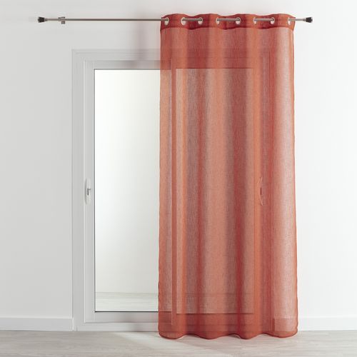 Voilage - Effet Lin Fluide - 140x240 Cm - Terracotta