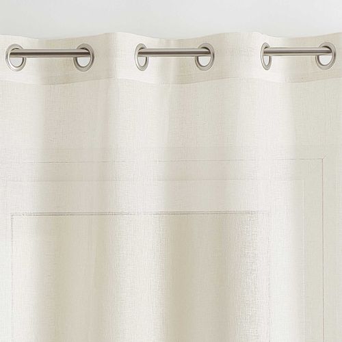 Rideau Voilage 100% Lin Fluide - 140x260 Cm - Ecru