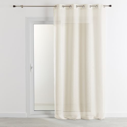 Rideau Voilage 100% Lin Fluide - 140x260 Cm - Ecru