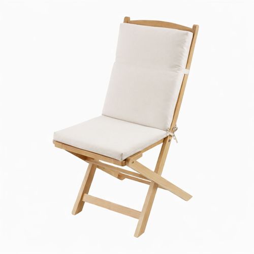 Coussin De Chaise Extérieur Assise Et Dossier Minorque - 40x90 Cm - Ecru