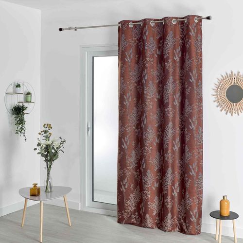 Rideau Jacquard Esprit Nature - 140x260 Cm - Tabac