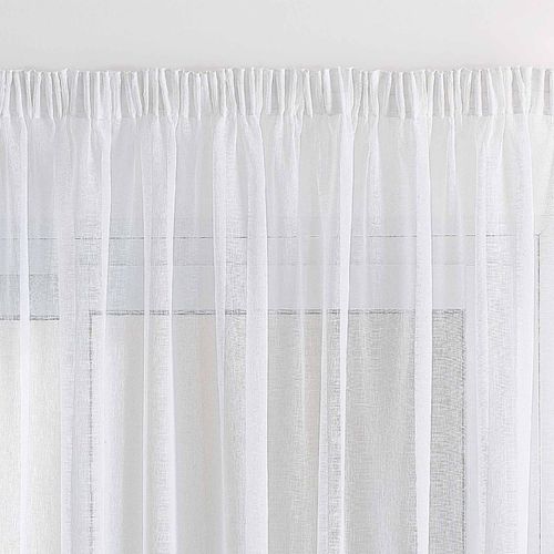 Voilage Galon Fronceur Tombé Fluide - 415x240 Cm - Blanc
