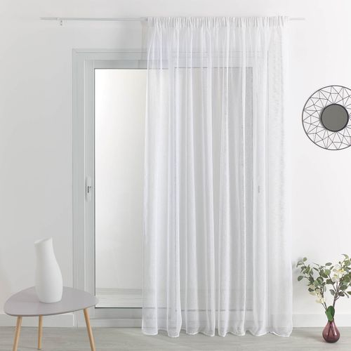 Voilage Galon Fronceur Tombé Fluide - 415x240 Cm - Blanc