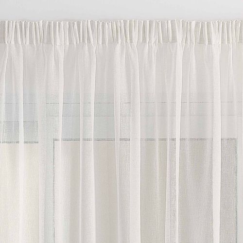 Voilage Galon Fronceur Tombé Fluide - 240x180 Cm - Ivoire