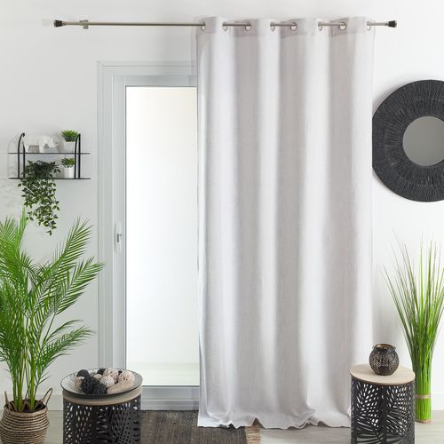 Rideau Tamisant - - Effet Tissé - 140x260 Cm - Blanc