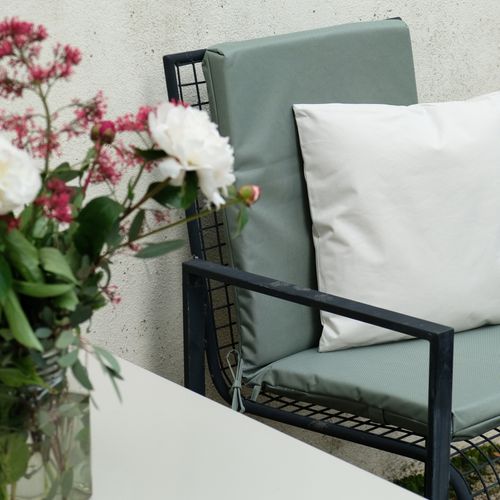 Coussin De Chaise Extérieur Assise Et Dossier Minorque - 40x90 Cm - Vert Olive